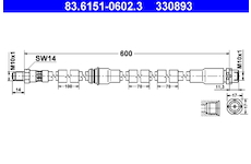 Brzdová hadice ATE 83.6151-0602.3
