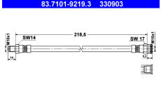 Brzdová hadice ATE 83.7101-9219.3