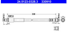 Brzdová hadice ATE 24.5123-0328.3
