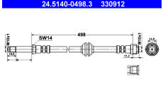 Brzdová hadice ATE 24.5140-0498.3