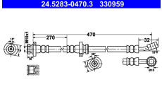 Brzdová hadice ATE 24.5283-0470.3