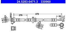Brzdová hadice ATE 24.5283-0471.3