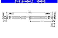 Brzdová hadice ATE 83.6124-0304.3