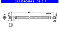 Brzdová hadice ATE 24.5126-0474.3