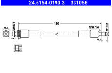 Brzdová hadica ATE 24.5154-0190.3