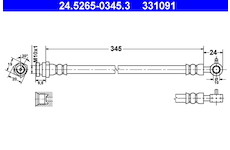 Brzdová hadice ATE 24.5265-0345.3