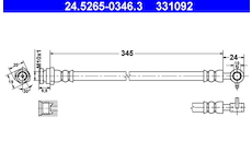 Brzdová hadice ATE 24.5265-0346.3