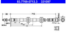 Brzdová hadice ATE 83.7769-0713.3