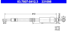 Brzdová hadice ATE 83.7807-0412.3