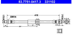 Brzdová hadice ATE 83.7751-0417.3