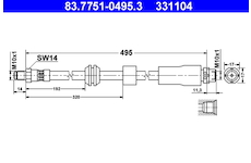 Brzdová hadice ATE 83.7751-0495.3