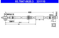 Brzdová hadice ATE 83.7847-0620.3