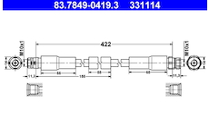 Brzdová hadice ATE 83.7849-0419.3
