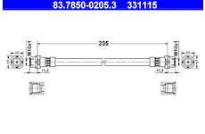 Brzdová hadice ATE 83.7850-0205.3