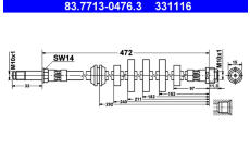 Brzdová hadice ATE 83.7713-0476.3