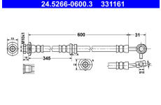 Brzdová hadice ATE 24.5266-0600.3