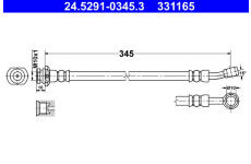 Brzdová hadice ATE 24.5291-0345.3