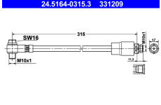 Brzdová hadice ATE 24.5164-0315.3
