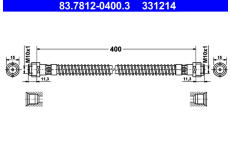 Brzdová hadice ATE 83.7812-0400.3
