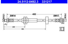 Brzdová hadice ATE 24.5112-0492.3