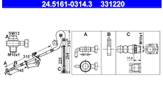 Brzdová hadice ATE 24.5161-0314.3