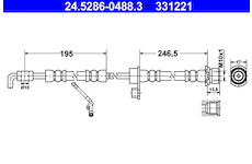 Brzdová hadice ATE 24.5286-0488.3