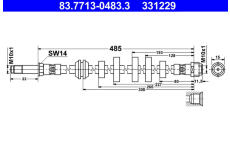 Brzdová hadice ATE 83.7713-0483.3