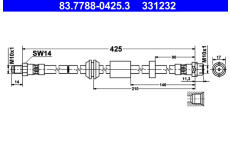 Brzdová hadice ATE 83.7788-0425.3