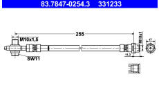 Brzdová hadice ATE 83.7847-0254.3