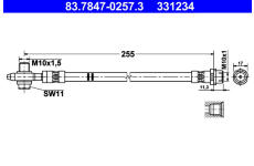 Brzdová hadice ATE 83.7847-0257.3