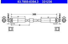 Brzdová hadice ATE 83.7855-0354.3