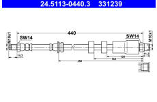 Brzdová hadice ATE 24.5113-0440.3