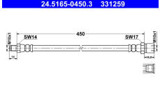 Brzdová hadice ATE 24.5165-0450.3