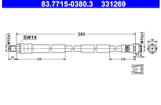 Brzdová hadice ATE 83.7715-0380.3