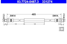 Brzdová hadice ATE 83.7724-0467.3