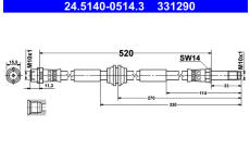 Brzdová hadice ATE 24.5140-0514.3