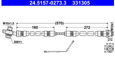 Brzdová hadice ATE 24.5157-0273.3