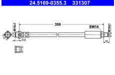 Brzdová hadice ATE 24.5169-0355.3