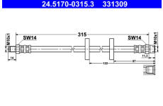Brzdová hadice ATE 24.5170-0315.3