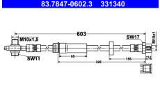 Brzdová hadice ATE 83.7847-0602.3