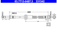 Brzdová hadice ATE 83.7713-0487.3