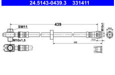 Brzdová hadice ATE 24.5143-0439.3