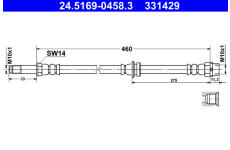 Brzdová hadice ATE 24.5169-0458.3