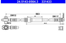 Brzdová hadice ATE 24.5143-0564.3