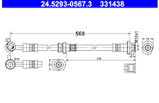 Brzdová hadice ATE 24.5293-0567.3