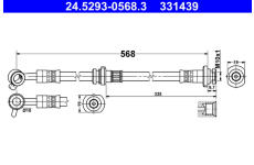 Brzdová hadice ATE 24.5293-0568.3