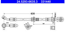 Brzdová hadice ATE 24.5293-0635.3