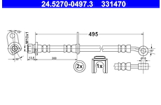 Brzdová hadice ATE 24.5270-0497.3