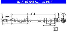 Brzdová hadice ATE 83.7769-0417.3