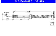 Brzdová hadice ATE 24.5134-0469.3